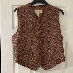 Casual Corner Geometric Brown Vest